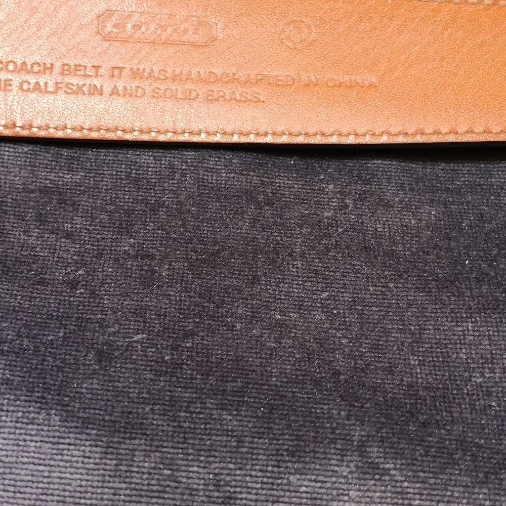 Men's Coach Black Leather Belt Size 40 - Picture 6 of 10